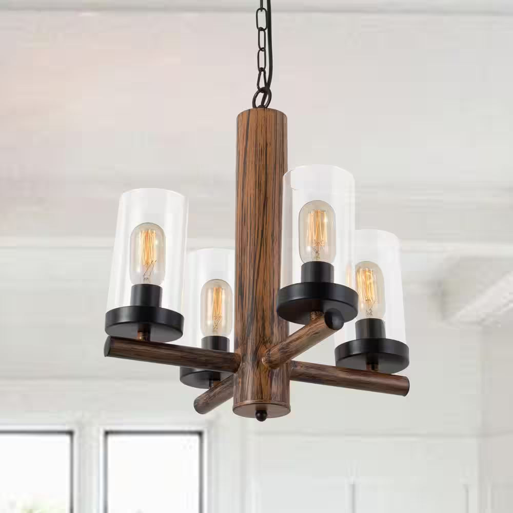 Nashville 4 -Light Candle Style&Shaded Classic/Traditional Farmhouse&Country Style Chandelier