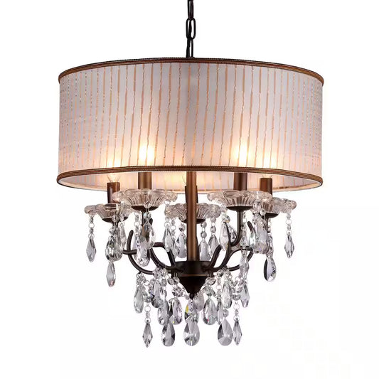 Scott 5-Light Antique Bronze Chandelier with Shade