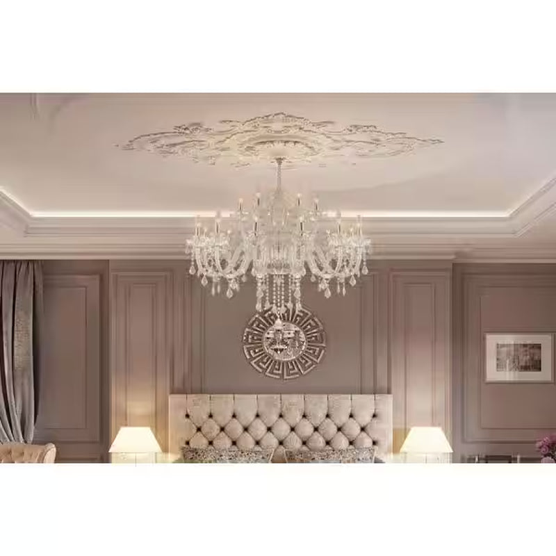 Atlanta 18-Light Clear Candle Style Classic/Traditional Chandelier with Crystal Accents