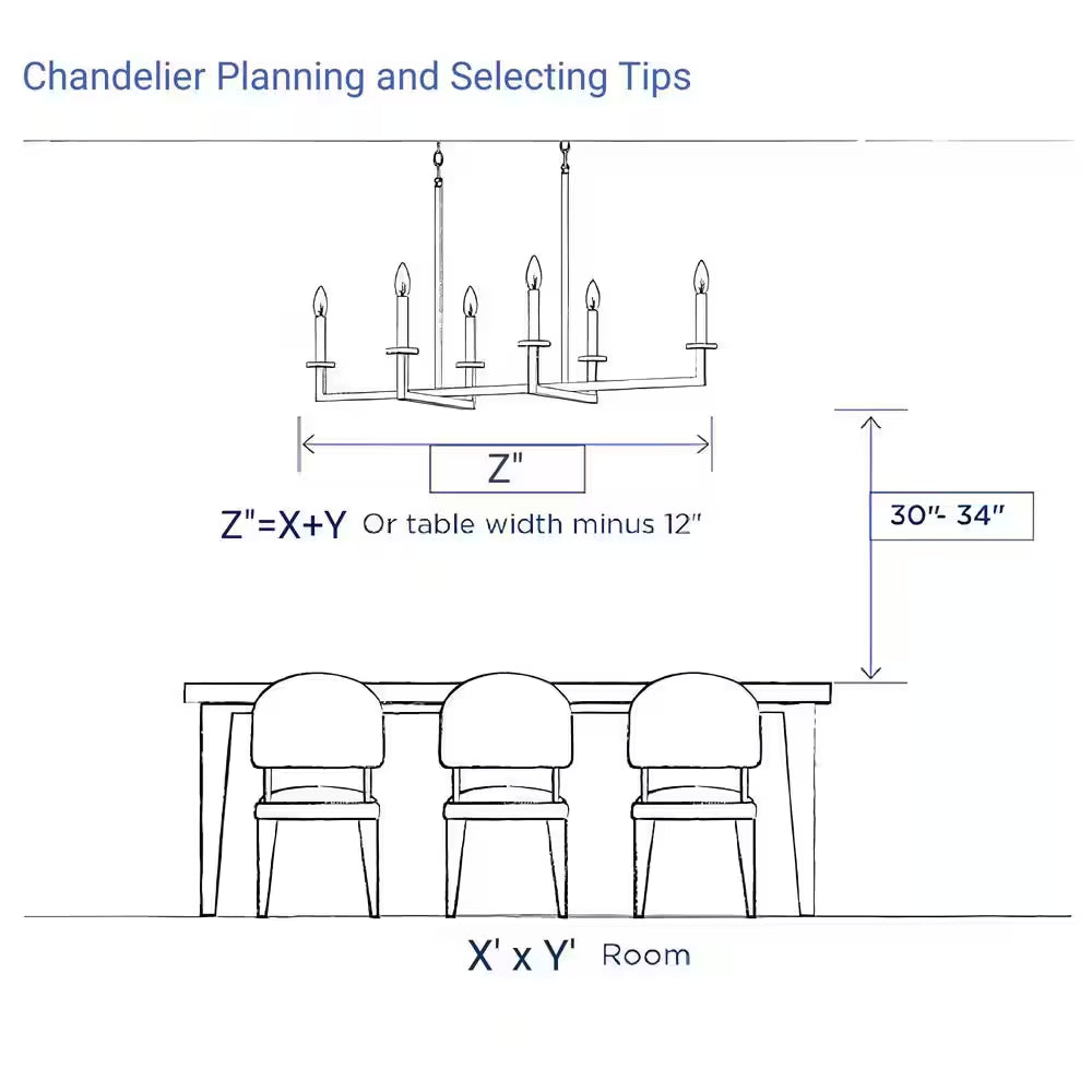 Modern Chandelier 36 In. 6-Lights Gold Crystal Drum Chandelier for Dining Room, Living Room, Kitchen Island, Foyer
