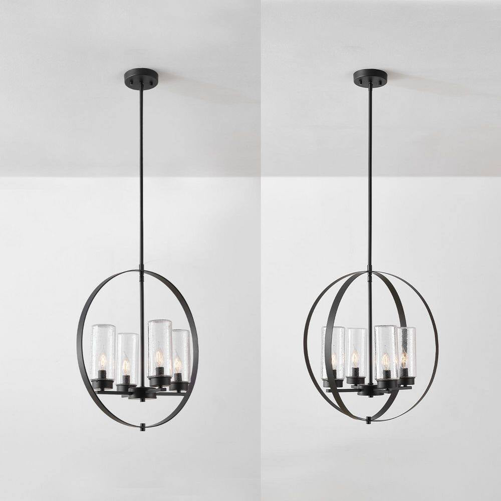 Reseda Modern 4-Light Bronze Outdoor Chandelier
