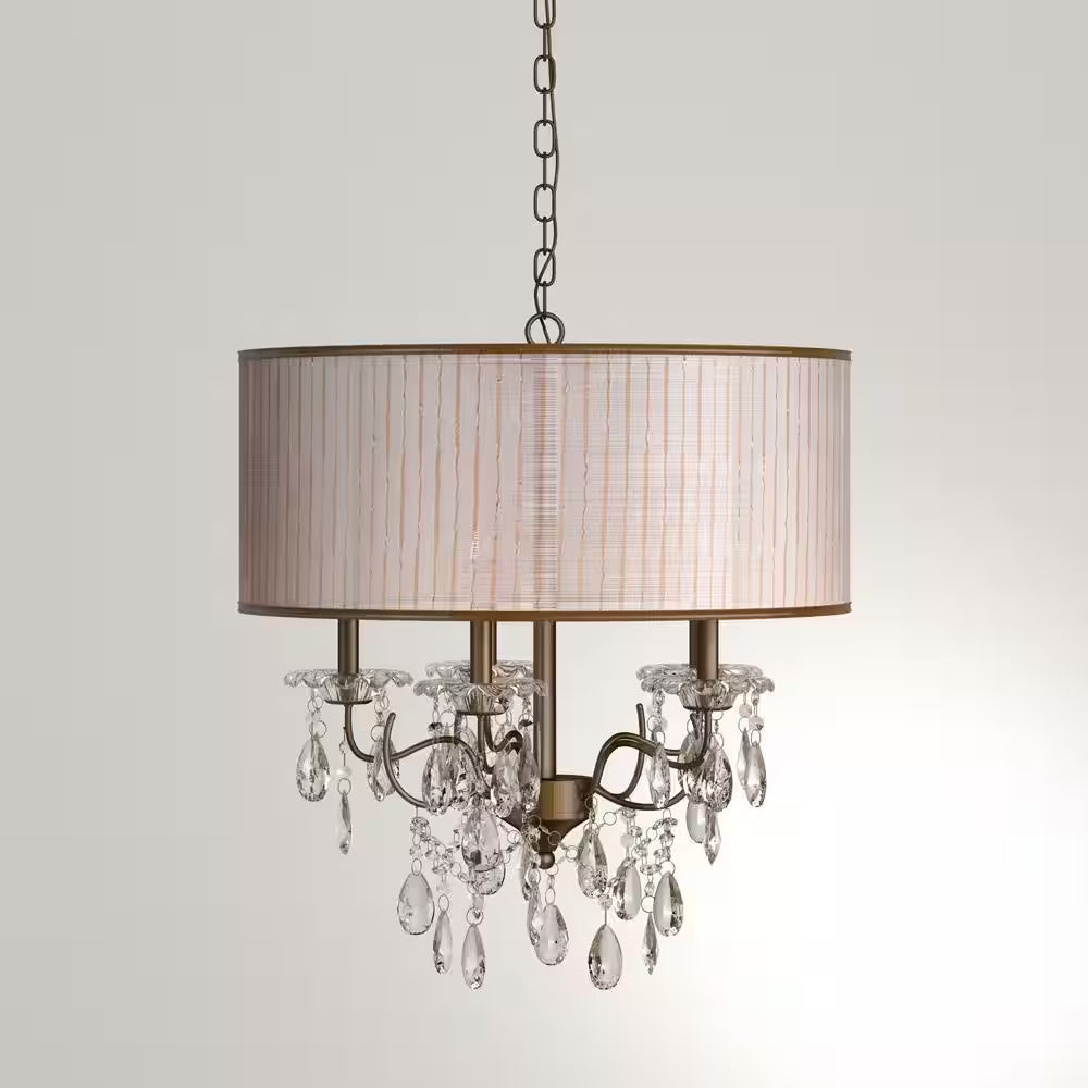 Scott 5-Light Antique Bronze Chandelier with Shade