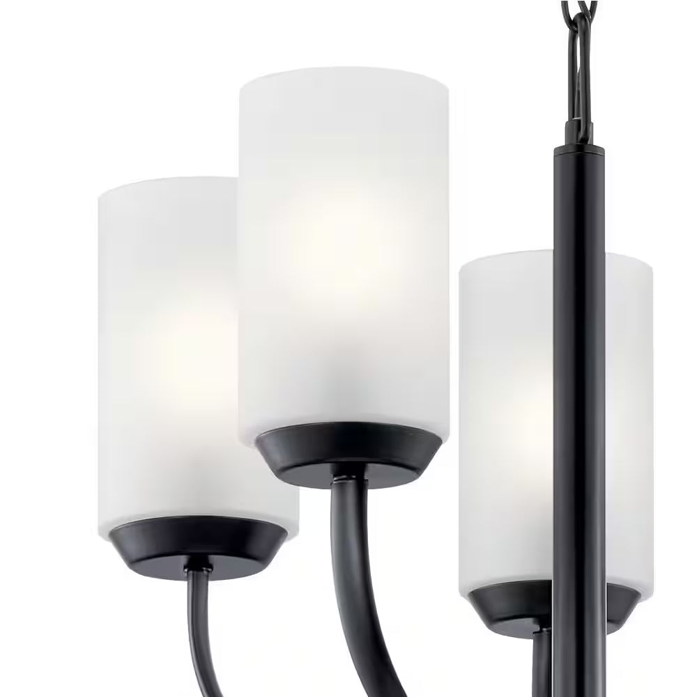 Kennewick 18.5 In. 5-Light Black Traditional Shaded Circle Chandelier for Dining Room