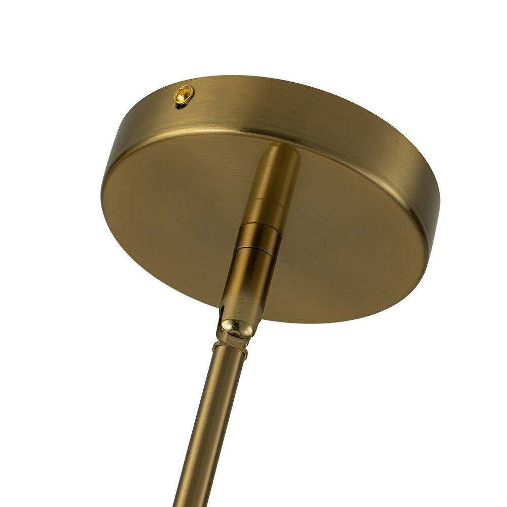 Galaxy Modern Globefoyer Chandelier 13-Light 19.7 In. W Antique Brass Cluster Bubble Chandelier with Opal Glass Shade