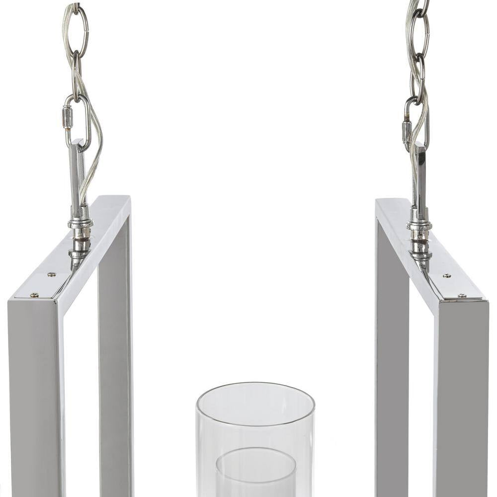 Samantha 60-Watt 8-Light LED Chrome Chandelier with Clear and Frosted Shades