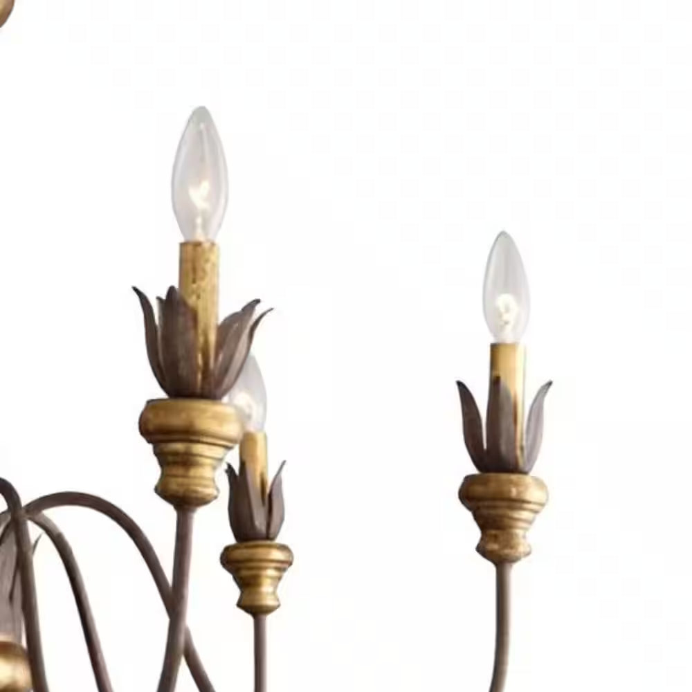Luminfort 6-Light Bronze French Country Farmhouse Rustic Chandelier
