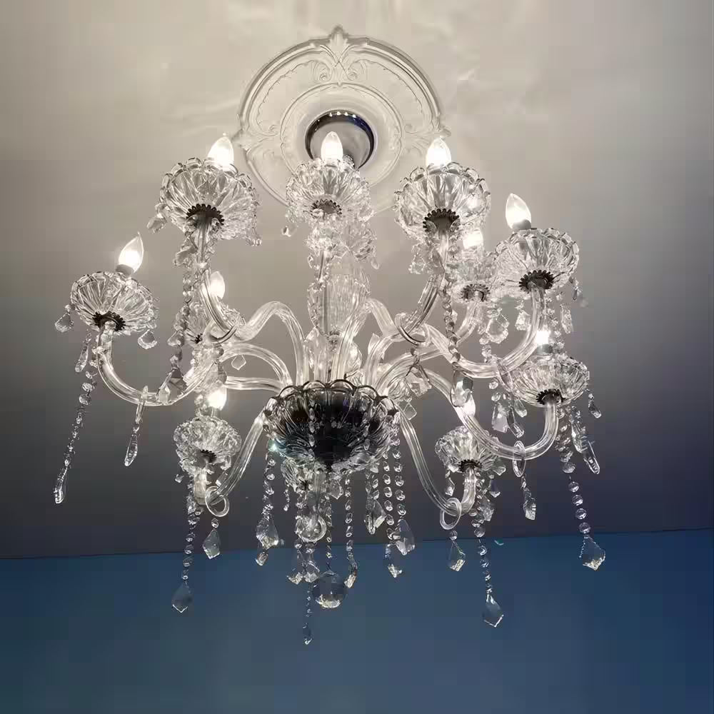 Atlanta 12-Light Clear Candle Style Traditional Chandelier with Crystal Accents