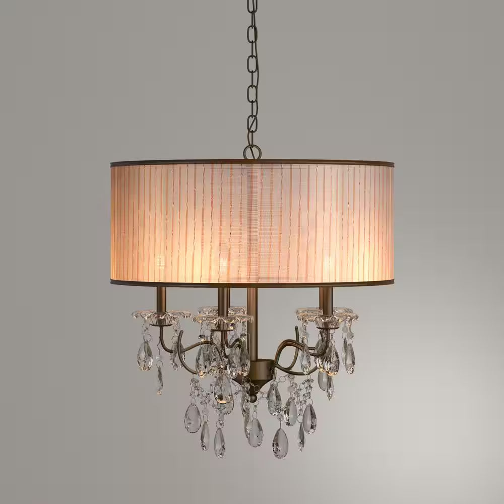 Scott 5-Light Antique Bronze Chandelier with Shade