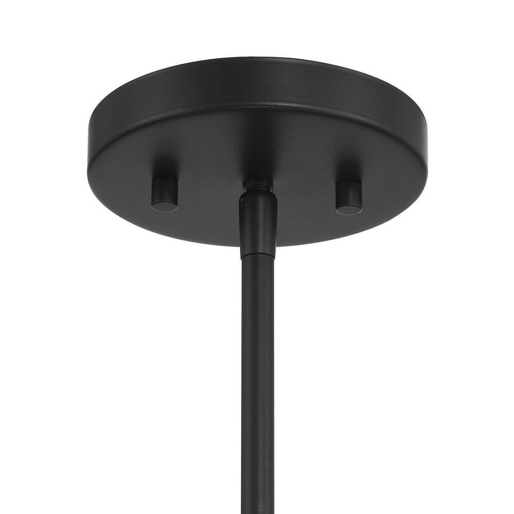 5-Light Matte Black Dimmable Contemporary Chandelier for Dining Room Kitchen Foyer