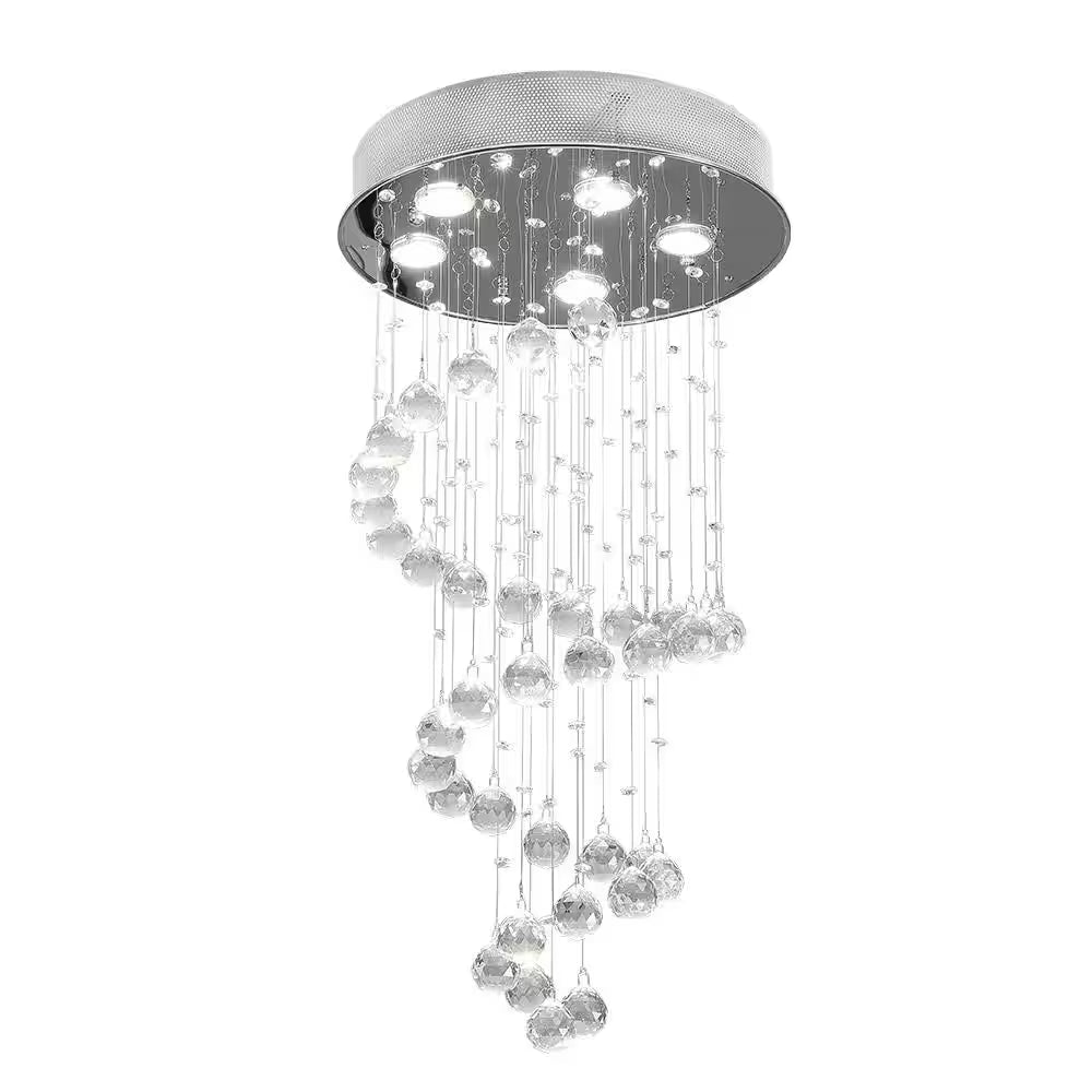 Albany 5-Light Clear Unique Tiered Chandelier with Crystal Accents