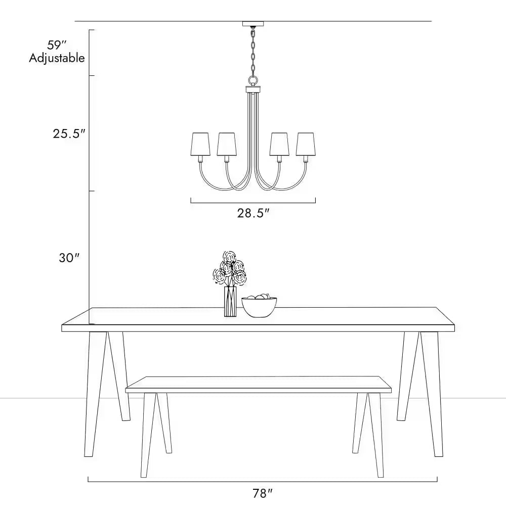 Transitional 28.5 In. 6-Light Plated Brass Sputnik Chandelier, Vintage Dining Room Chandelier with White Fabric Shade
