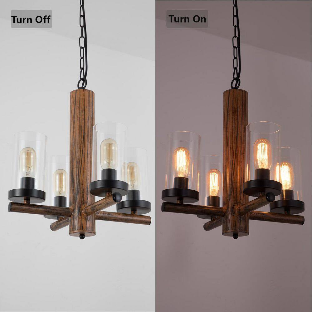 Nashville 4 -Light Candle Style&Shaded Classic/Traditional Farmhouse&Country Style Chandelier