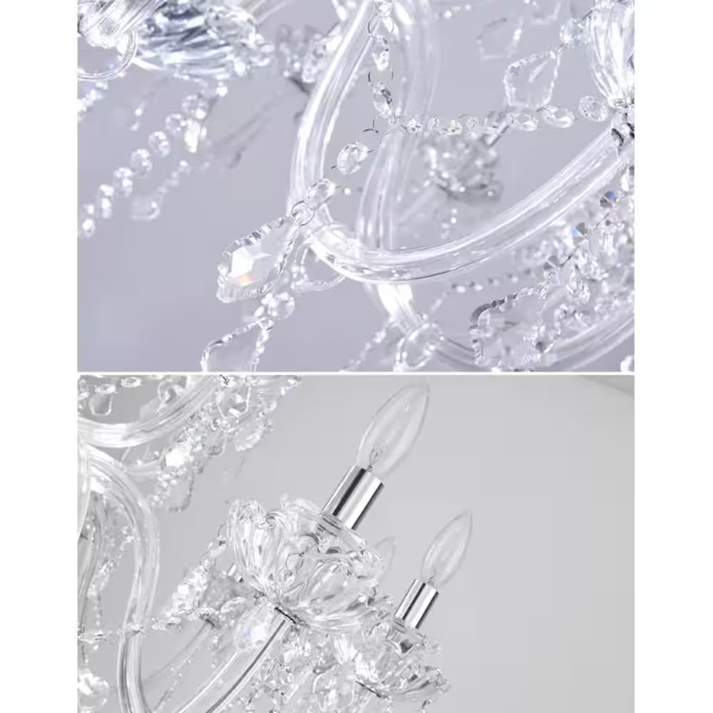 Atlanta 18-Light Clear Candle Style Classic/Traditional Chandelier with Crystal Accents