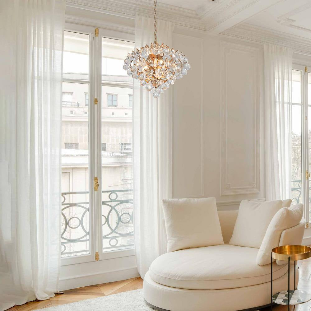 Drops Crystal Chandelier, 3-Light Modern Farmhouse Gold Kitchen Chandelier Pendant Light for Dining Living Room