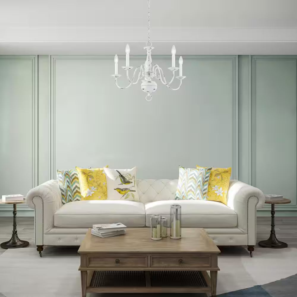 Yorkhaven 5-Light Antique White Chandelier