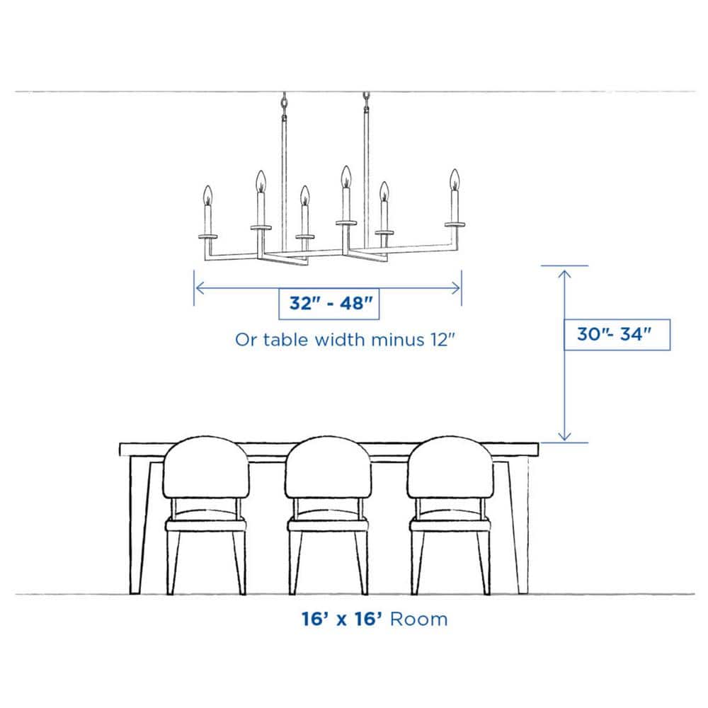 Briarwood Collection 5-Light Ceruse Black Farmhouse Linear Island Chandelier Light