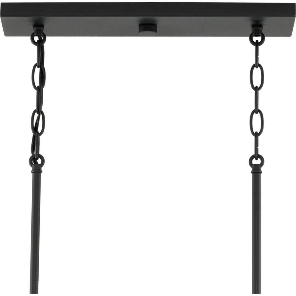 Briarwood Collection 5-Light Ceruse Black Farmhouse Linear Island Chandelier Light