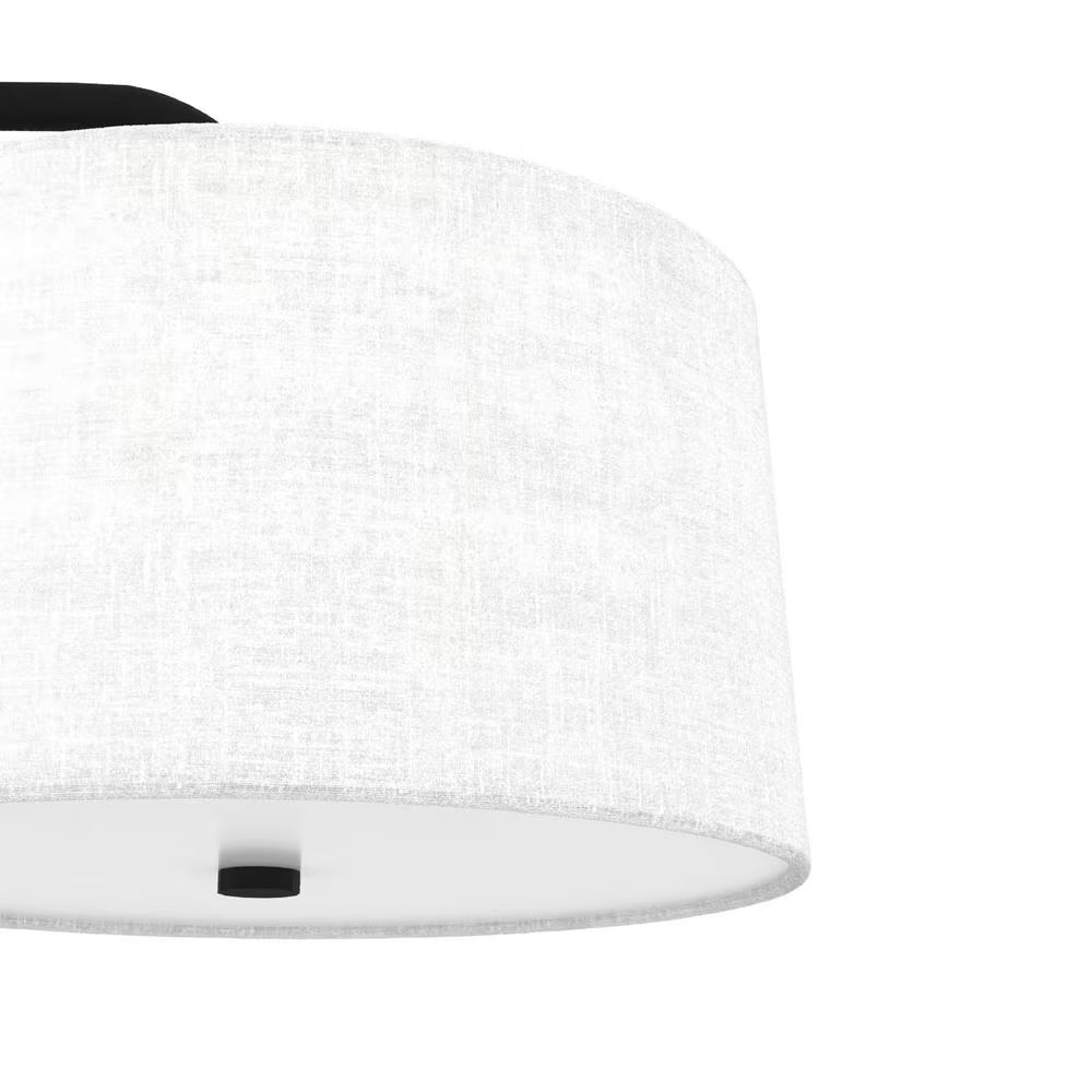 Cottage Hill 4-Light Natural Iron Shaded Chandelier with Fabric Shades