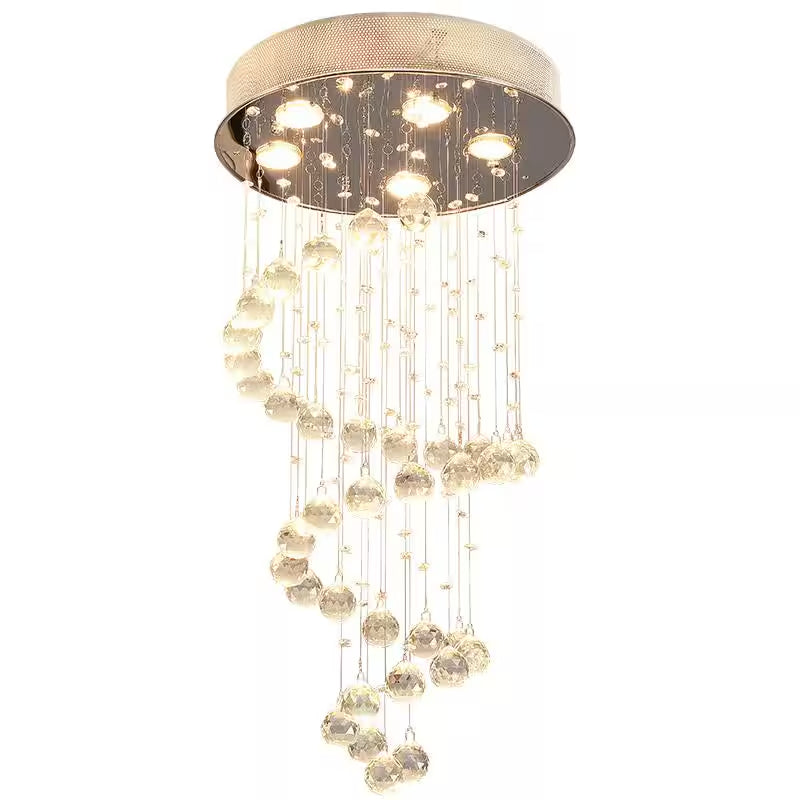 Albany 5-Light Clear Unique Tiered Chandelier with Crystal Accents
