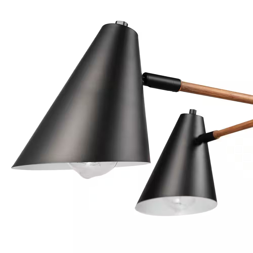 Woodstock 4-Light Matte Black Transitional Chandelier