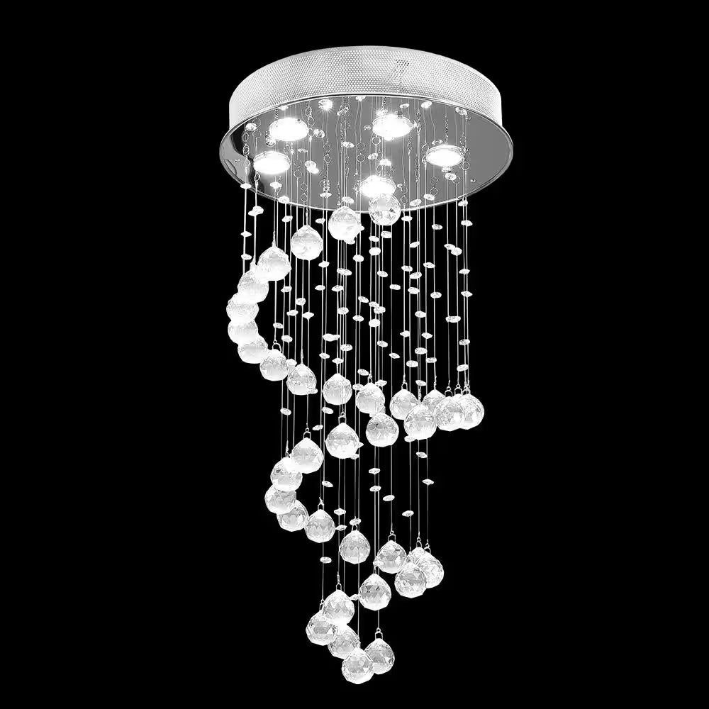 Albany 5-Light Clear Unique Tiered Chandelier with Crystal Accents