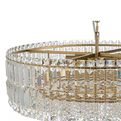 Orillia Modern 8-Light Gold round Glass Crystal Chandelier for Kitchen Island Dinning Table Living Room