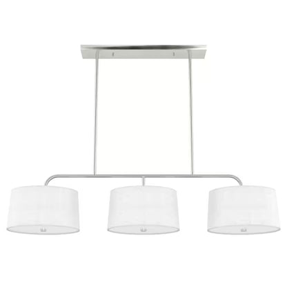 Cottage Hill 6-Light Brushed Nickel Shaded Chandelier with Fabric Shades