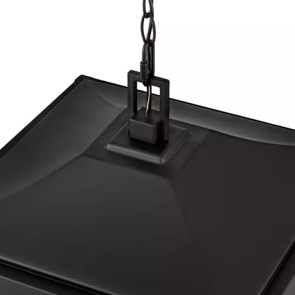 Havenridge 4-Light Matte Black Outdoor Chandelier with Clear Glass (1-Pack)