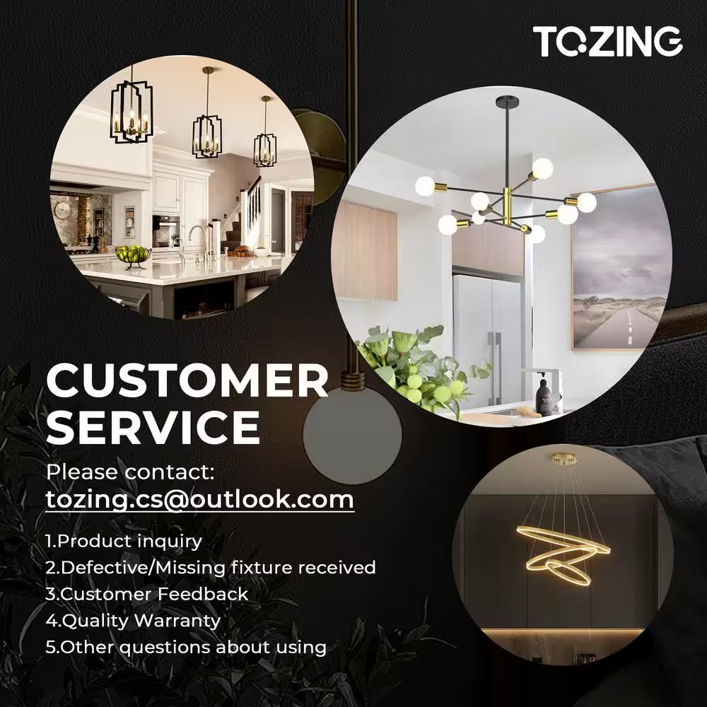 31 In. 3-Light Modern Black Geometric Adjustable Styling Tiered Integrated LED Chandelier for Bedroom and Kitchen Island