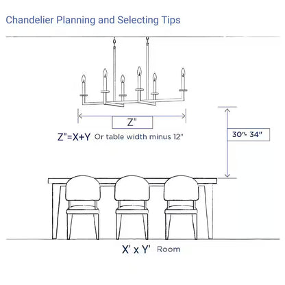 Modern Chandelier 36 In. 6-Lights Gold Crystal Drum Chandelier for Dining Room, Living Room, Kitchen Island, Foyer