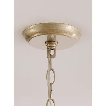 Daisy 20 In. in Diameter Brushed Silver-Ish Champagne 5-Light Larger Crystal Chandelier