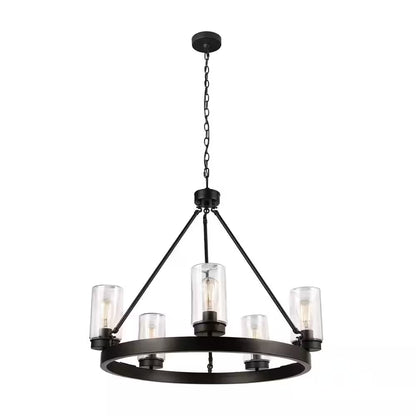 Arbeth 5-Light Bronze Outdoor Chandelier