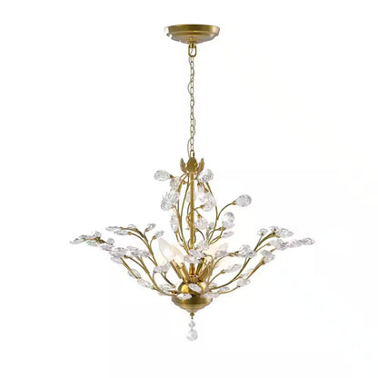 Chicago 4-Light Brass Unique Classic/Traditional Chandelier with Crystal Accents