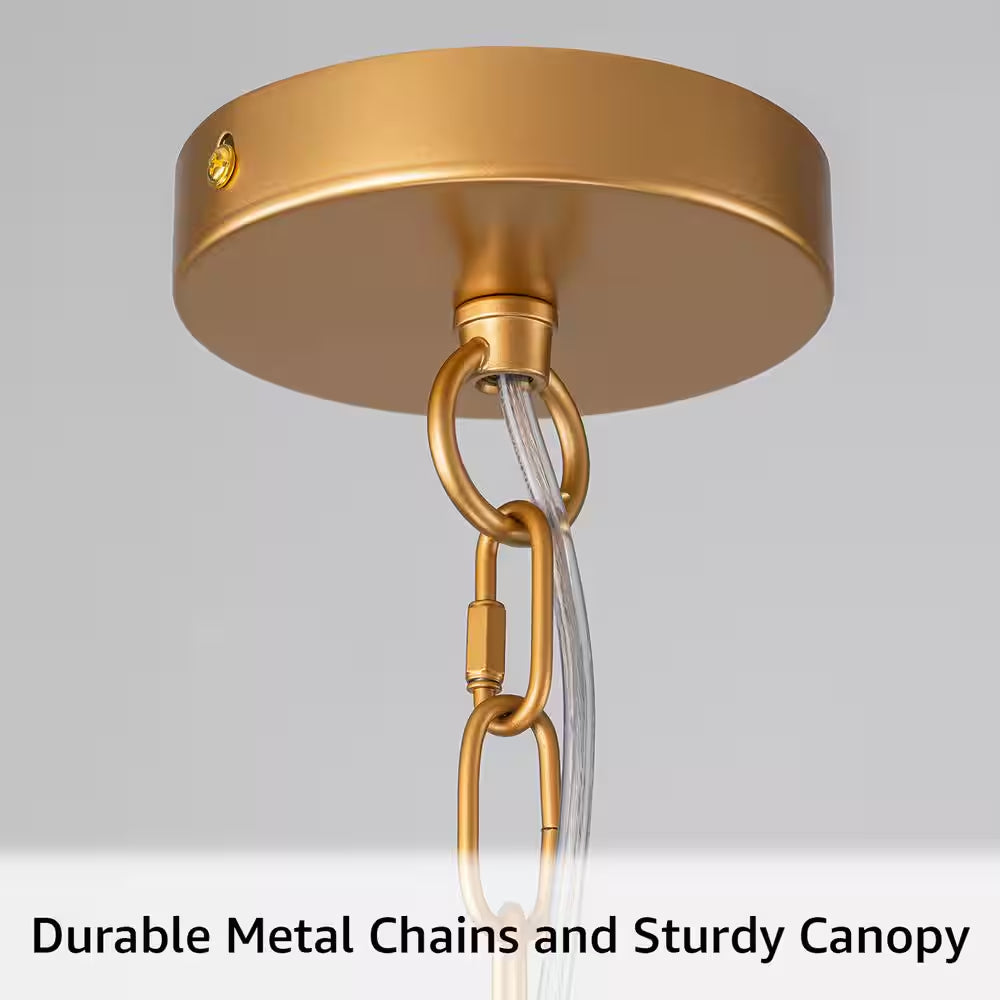 5-Light Yellow Bohemian 2-Tier Hand-Woven Rattan Drum Chandelier