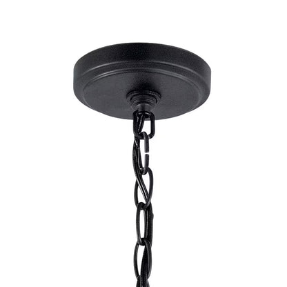 Winslow 18 In. 3-Light Black Contemporary Shaded Cylinder Mini Chandelier for Dining Room