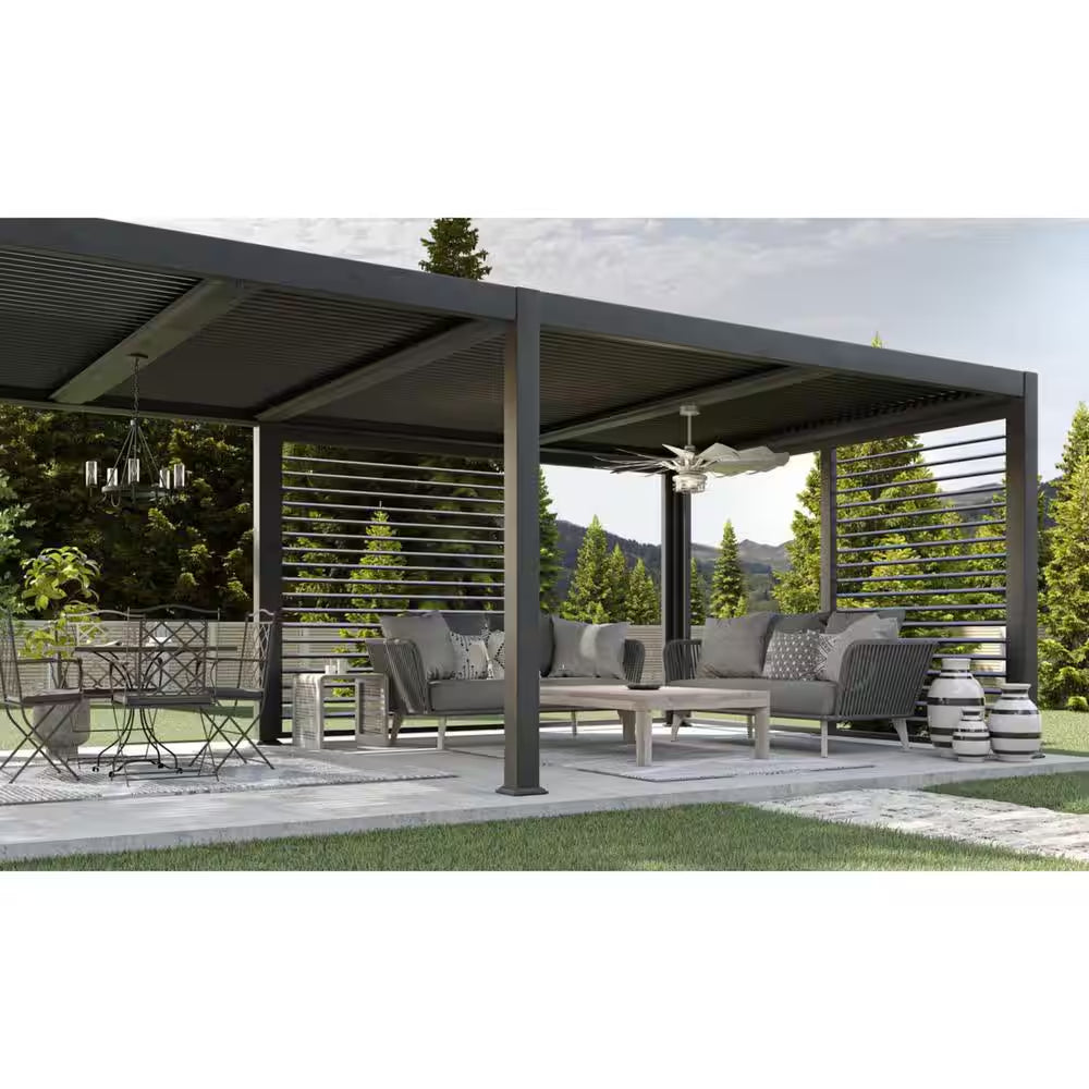 Swansea Collection 4-Light 24 In. Matte Black round Transitional Outdoor Chandelier with Clear Glass Shades