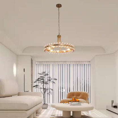 Jackson 8-Light Brass Unique Classic/Traditional Chandelier with Crystal Accents