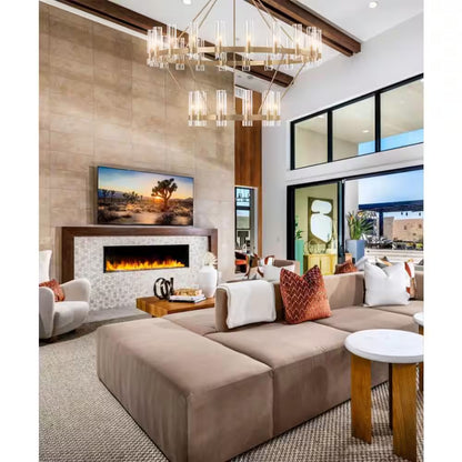 Modern Chandelier 60 In. 30-Light Gold Wagon Wheel Chandelier for Dinning Room, Foyer, Living Room, Staircase