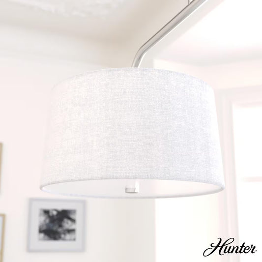 Cottage Hill 6-Light Brushed Nickel Shaded Chandelier with Fabric Shades