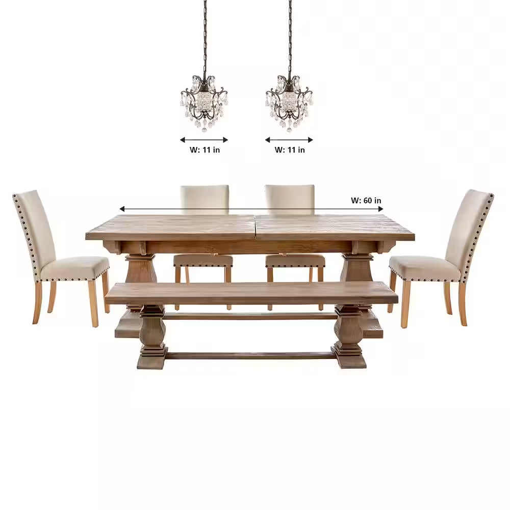 Maison De Ville 1-Light British Bronze French Country Classic Mini Crystal Candlestick Chandelier with Bead Accents