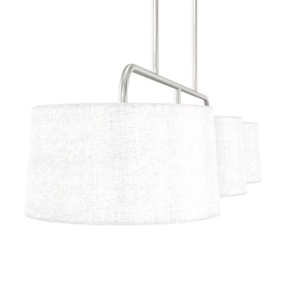 Cottage Hill 6-Light Brushed Nickel Shaded Chandelier with Fabric Shades