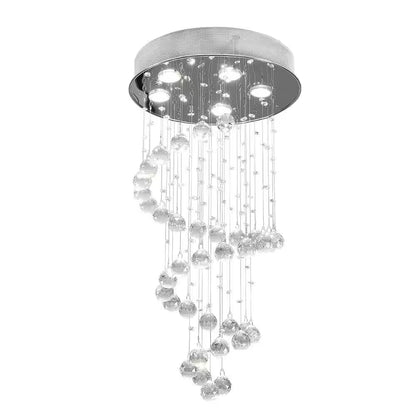 Albany 5-Light Clear Unique Tiered Chandelier with Crystal Accents