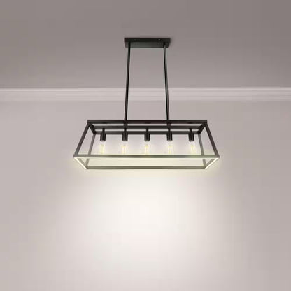 Katalyst 60-Watt 5-Light Matte Black Modern Adjustable CCT and 3-Light Modes Integrated LED Chandelier Light