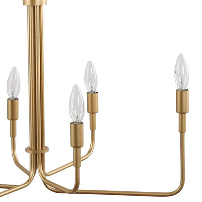 Modern 6-Light Gold Asymmetric Candlestick Chandelier Contemporary Pendant Lighting for Dining Room Kitchen Living Room