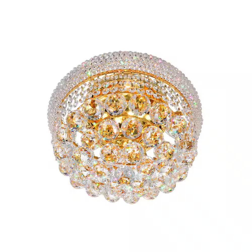Empire 4 Light Flush Mount with Gold Finish