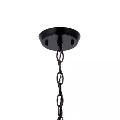 Kennewick 18.5 In. 5-Light Black Traditional Shaded Circle Chandelier for Dining Room