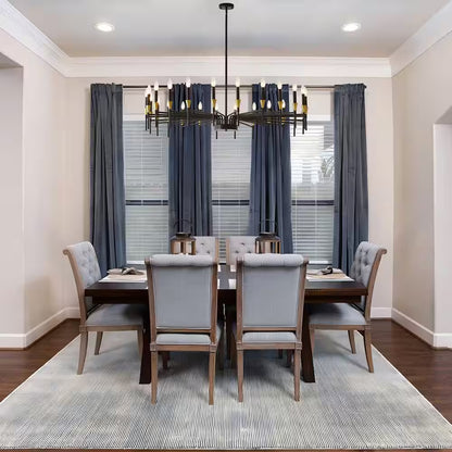 24-Light Modern Farmhouse Chandelier, Black Gold Dining Room Light Fixture, Candle Chandeliers for Living Room Kitchen