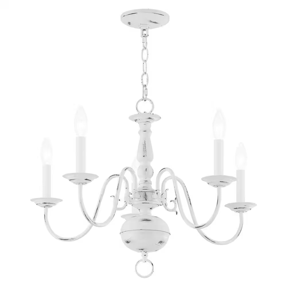 Yorkhaven 5-Light Antique White Chandelier