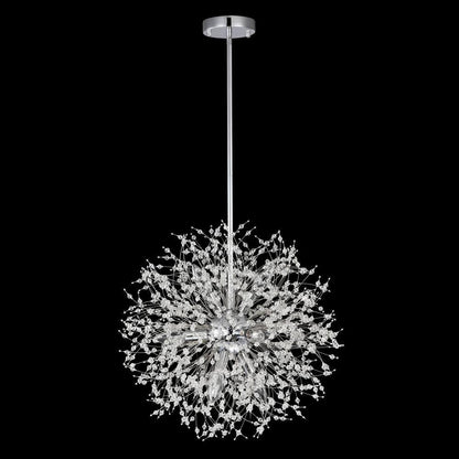Garofano 9-Light Sputnik Modern Chrome Finish Globe Chandelier for Dining/Living Room, Bedroom, Foyer, Office