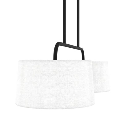 Cottage Hill 4-Light Natural Iron Shaded Chandelier with Fabric Shades